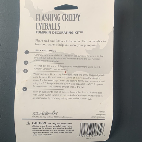 2 Sets Flashing Pumpkin Creepy Scary Eyeballs Halloween Pumpkin Jack O Lantern - Picture 4 of 5